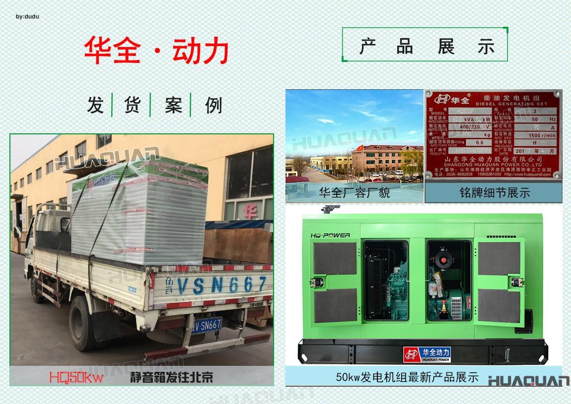 5月16日華全動力50kw靜音發電機組發往北京