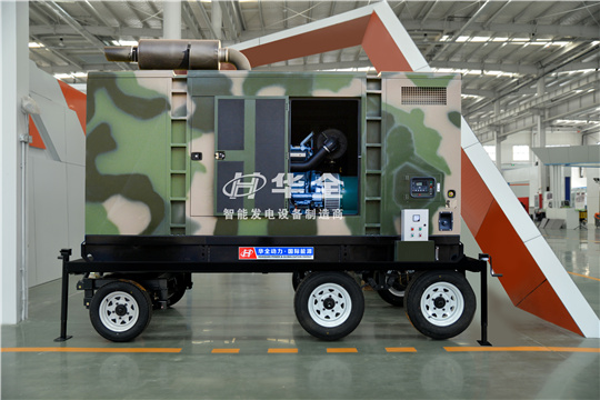 改款升級!華全200kw靜音發電機組專用六輪移動拖車介紹